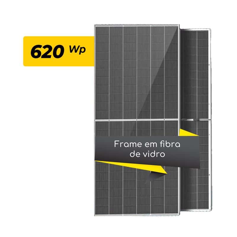MODULO BIFACIAL 132 CEL N TYPE 620W FRAME FIBRA DE VIDRO CABO 1.2M GOKIN